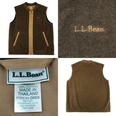 Vintage L.L. Bean Wool Blend Vest Mens Large Brown Full Zip Ecospun GORPcore - Image 1 of 4