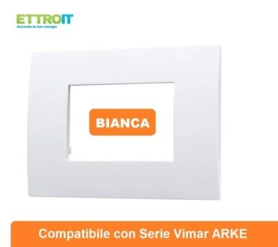 ETTROIT Placche Placca compatibili Vimar ARKE 2 3 4 7 Posti Moduli Bianca