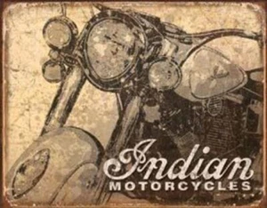 Big 40x31 cm INDIAN ANTIQUATED Pub Retro Garage Tin Metal Sign Man Cave Bar - Picture 1 of 1