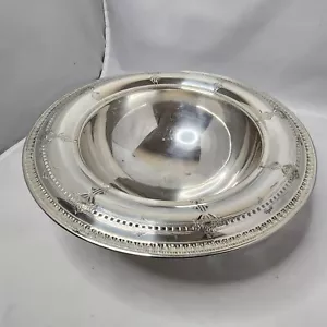 Meriden 10" Pierced Silver Plate Pedestal/ Footed Bowl Style# 2962 - Picture 1 of 8