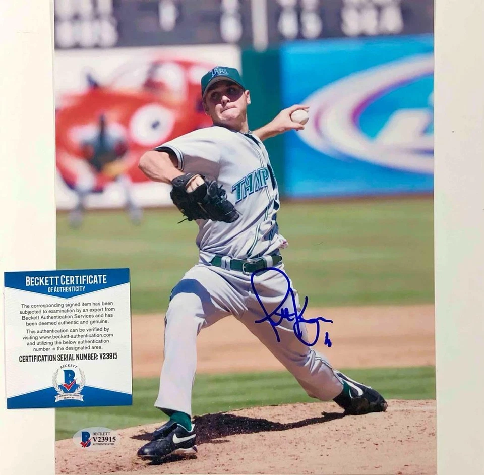 Scott Kazmir autograph Tampa Bay Rays signed 8x10 photo BAS COA Beckett auto Foto 1 de 1