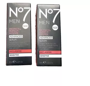 2xNo 7 Men's Protect And Perfect Intense Serum 30ml - Picture 1 of 1