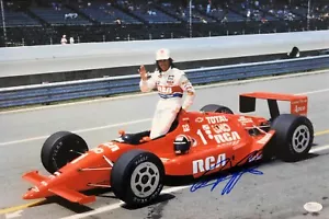 Arie Luyendyk Indy Car Racer Signed 12x18 Glossy Photo JSA Authenticated - Picture 1 of 2