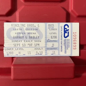 Ringling Bros Barnum And Bailey Circus Kemper Arena Ticket Stub Vintage 1987 - Picture 1 of 2