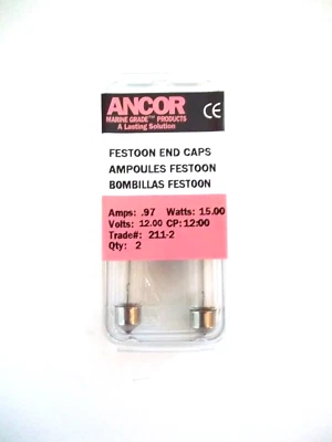  Paquete de bombillas originales Ancor Marine grado 12 V 15 vatios parte #522112 Foto 1 de 2