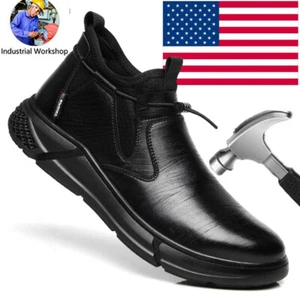 Mens Waterproof Steel Toe Work Boots Safety Shoes Non Slip Protective Boots - Picture 1 of 24