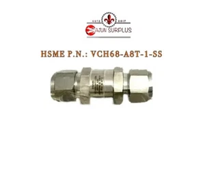 ~NEW~ HSME SS-316 1/2” POPPET CHECK VALVE, 6000 PSIG- P.N.: VCH6B-A8T-1-SS - Picture 1 of 1