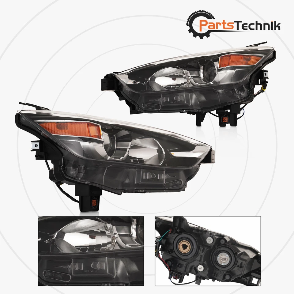 Faróis de halogênio laterais esquerdo e direito MA2518173 MA2519173 para 2016-2022 Mazda CX-3 - Imagem 1 de 4