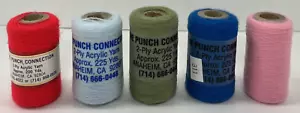 5 Spools Punch Needle Embroidery Yarn Thread Various Colors The Punch Connection - Picture 1 of 11