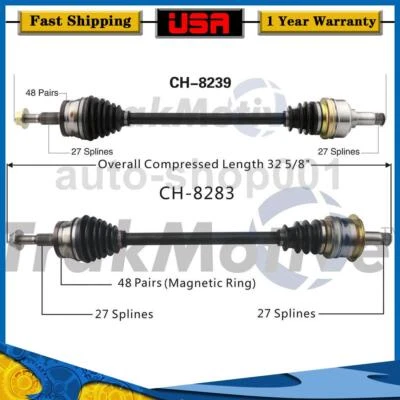 Conjunto de eixo traseiro TrakMotive CV conjunto de eixo conjunto para Chrysler 300 2008 2007 2006 - Imagem 1 de 4