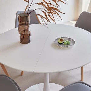 Moderner Runder Esstisch Tulpe, Geeignet für, Küche, Schlafzimmer, Weiß - Bild 1 von 10