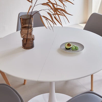 Moderner Runder Esstisch Tulpe, Geeignet für, Küche, Schlafzimmer, Weiß - Bild 1 von 4