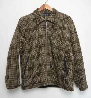 Chaqueta vintage '98 para mujer PATAGONIA 27350 felpa a cuadros cremallera L hecha en EE. UU. Foto 1 de 4