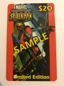 Ultimate Spiderman 2001 Phone Card Promo; Rare Callingcards, Mint, Marvel $20 - Imagen 1 de 4