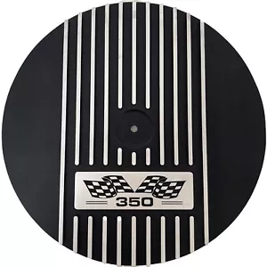 Small Block Chevy 350 - 14" Round Air Cleaner Kit - Black - Picture 1 of 7