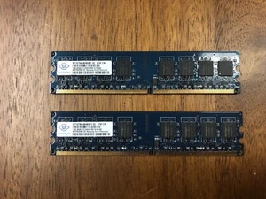 2Gb PC2-5300U-555 Nanya (1Gb x2) Memory - Picture 1 of 1