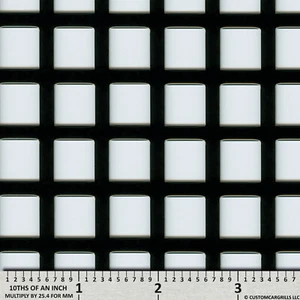 CCG UNIVERSAL 6" x 36" PERFORATED SQUARE ALUMINUM GRILL GRILLE MESH SHEET BLACK - Bild 1 von 4