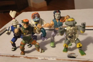 5 1989 TMNT Action Figures Playmates Ninja Turtles Casey Rat King Metalhead ETC - Picture 1 of 11
