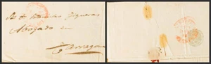 Catalonia. Prefilatelia. Cover 1849. Madrid To Tarragona. Mark 'L', In Blue Apli - Picture 1 of 1