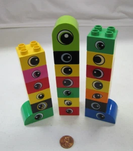 Lego Duplo PRINTED EYES BRICKS BLOCKS LOT #16 Multicolor Assorted for Animals - Picture 1 of 4