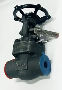 VALVE GATE 800 lb THREADED FORGED STEEL1" CARBON BODY 851-8-TS-624 A105N WARREN - Picture 1 of 6