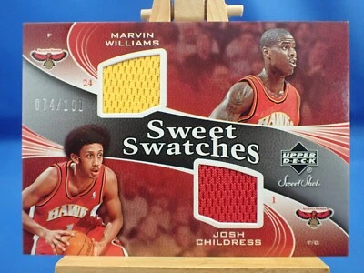 Marvin Williams Josh Childress Sweet Shot 2006-07 06-07 Sweet Swatches jersey - Image 1 of 2