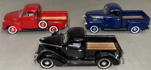 3 Signature Models 1937 Studebaker 1951 Ford F1 1952 Chevy Pickups 1:32 Diecast - Picture 1 of 18