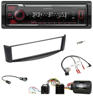 Kenwood Lenkrad Bluetooth USB DAB Autoradio für Smart ForTwo 04-07 schwarz - Bild 1 von 4