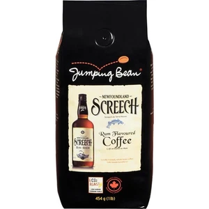Jumping Bean Screech Coffee Rum Flavored Imported from Canada 1lb 454g Organic - Picture 1 of 3