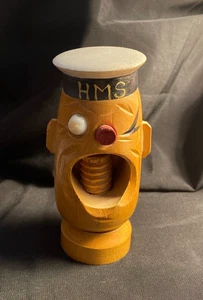 Vintage Carved Winking Sailor Nut Cracker HMS Japan 19B10 - Picture 1 of 1