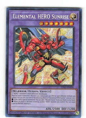 Yugioh ELEMENTAR-HELD SUNRISE , lds3-en104 Secret Rare englisch NM Limitiert - Bild 1 von 2