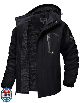 TACVASEN Winter Jacket for Men Fleece Jacket Ski Coat Snowboarding Warm Jacke - Image 1 of 4