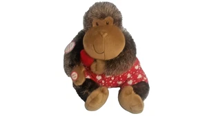 Peluche, luces y sonido Hallmark "Boom Boom Gorilla" Ape Hearts funcionan muy bien - ¡LEER! - Imagen 1 de 8