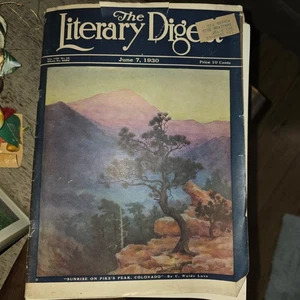 The Literary Digest Magazine Waldo Love Cover Colorado Sunrise June 7, 1930 - Picture 1 of 2