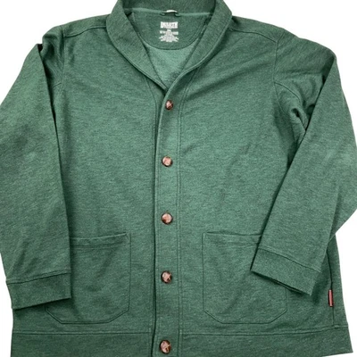Cárdigan Duluth Hombres 2XL Verde Botón Mantón Cuello Polar Suéter Foto 1 de 4