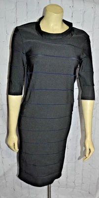 Lanvin Vestido Largo Medio Cuello Simulado Pull Over Negro Azul Muy Cómodo y XS LINDO Foto 1 de 4