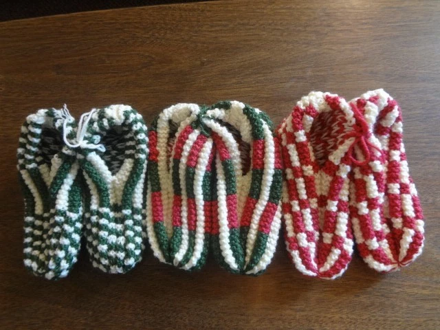 3--Karen's Handmade Unisex Knitted Slilppers 11-12 - Image 1 of 1