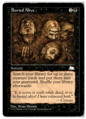 MTG Buried Alive - Weatherlight Moderately Played English - Image 1 of 2