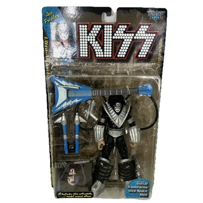 Figura de acción McFarlane Toys Ace Frehley KISS Ultra guitarra transforma LEER #3 Foto 1 de 4