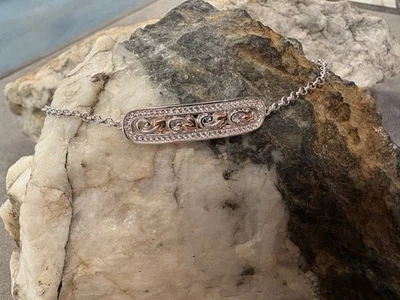 Clogau Welsh Silver & 9ct Rose Gold Tree of Life Bracelet 13cm/15.5cm/18.5cm - image 1 of 4