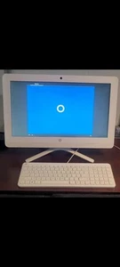 Computer HP ALL-IN-ONE Intel 19.5" teal Celeron 20-c023w w / mouse and keyboard - Picture 1 of 7