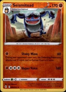 SWSH07: Evolving Skies #090/203 Seismitoad Reverse Holo Rare - Picture 1 of 2