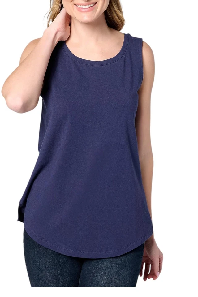 Camiseta sin mangas Joan Rivers para mujer armario constructores cuello redondo azul marino Foto 1 de 1