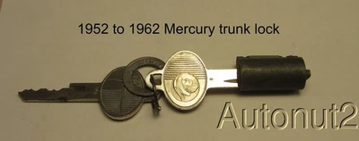 Mercury trunk lock 1952 1953 2954 1955 1956 1957 1958 1959 1960 1961 1962 NOS - Image 1 of 3