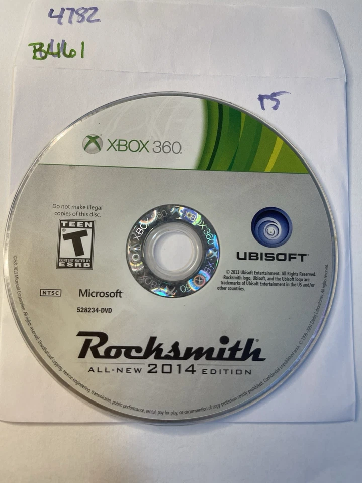 Microsoft XBOX 360 Rocksmith All New 2014 Edition Disc Only - No Tracking 4782 - Image 1 of 1
