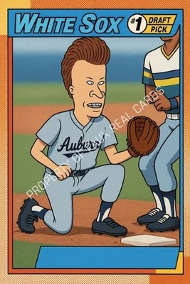 Butt-Head 1990 Frank Thomas #414 No Name Error Card Parody Custom - Image 1 of 4