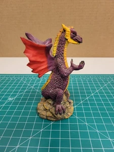 K's Collection Mystic Magic Dragon Figurine Purple Red Wings Fantasy Decor 5.75" - Picture 1 of 7