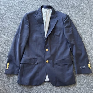 Blazer Brooks Brothers Regent Fit misto lana blu navy nuovo senza etichette taglia 38S bottone oro - Foto 1 di 9