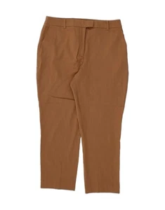JAEGER Womens Slim Suit Trousers UK 12 Medium W30 L26 Brown Wool QB07 - Picture 1 of 3