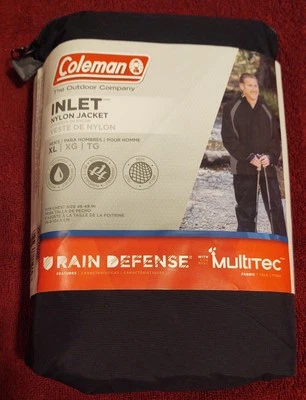 Coleman XL Black  Nylon Jacket Waterproof  Breathable Mesh - Image 1 of 4
